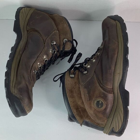Timberland HI-TECH PEAK Men's Waterproof Hiking Brown Ankle Boots Sz 13M - Picture 4 of 10